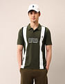 U.S. Polo Assn. Denim Co. Colourblocked Pure Cotton Polo Shirt