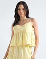 Tommy Hilfiger Poplin Back Tie Solid Top