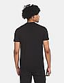 Calvin Klein Men Black Slim Fit Shiny Brand Logo T-Shirt