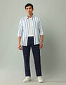 Arrow Sport Regular Fit Dobby Weave Trousers