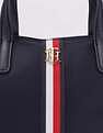 Tommy Hilfiger Solid Blue Nylon Handbag