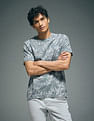Flying Machine Crew Neck Tropical Print T-Shirt