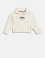 Tommy Hilfiger Kids Girls Striped Relaxed-Fit Cotton Sweatshirt