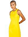 Calvin Klein Women Yellow Halter Neck Solid Dress