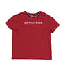 U.S. Polo Assn. Kids Boys Brand Printed Regular Fit T-Shirt