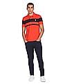 U.S. Polo Assn. Ribbed Collar Striped Polo Shirt