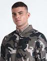 Flying Machine High Neck Camouflage Bomber Jacket