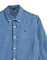 Tommy Hilfiger Kids Boys Solid Regular-Fit Cotton Shirt