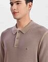 Calvin Klein Jeans Textured Regular Fit Cotton Polo Shirt