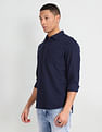 Flying Machine Patterned Dobby Slim Fit Shirt