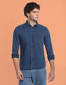 Flying Machine Patch Pocket Twill Denim Shirt