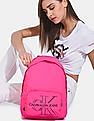 Calvin Klein Women Pink Logo Printed Campus Backpack