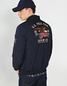 U.S. Polo Assn. Denim Co. Stand Collar Brand Embroidered Polyester Bomber Jacket