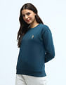 U.S. Polo Assn. Women Hd Print Regular Fit Sweatshirt