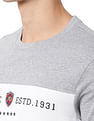 AD by Arvind Brand Print Colour Block Cotton T-Shirt
