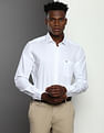 Tommy Hilfiger Solid Tonal Dobby Cotton Shirt