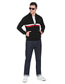 Arrow Sports Contrast Stripe Acrylic Sweater