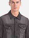 Flying Machine Sleeve Tape Faded Denim Jacket