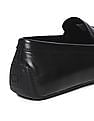 Calvin Klein Men Black Horsebit Leather Loafers