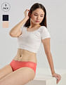 Calvin Klein Underwear Solid Multi Low Rise Hipster - Pack Of - 3