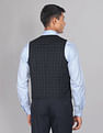 AD by Arvind Tailored Regular Fit Solid Twill Three Piece Suit