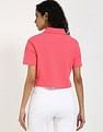 Tommy Hilfiger Solid Cropped-Fit Cotton Polo T-Shirt