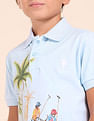 U.S. Polo Assn. Kids Boys Regular Fit Graphic Printed Polo Shirt