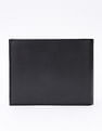 Calvin Klein Solid Black Leather Bi-Fold Wallet