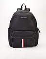 Tommy Hilfiger Solid Black Nylon Backpack