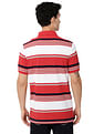 AD by Arvind Horizontal Stripe Cotton Pique Polo Shirt