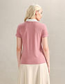 U.S. Polo Assn. Women Contrast Collar Textured Polo Shirt