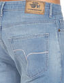 Flying Machine Stone Wash Slash Slim Tapered Fit Jeans
