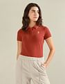 U.S. Polo Assn. Women Tipped Collar Pique Polo Shirt