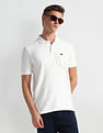 Arrow Sports Patch Pocket Horizontal Stripe Polo Shirt