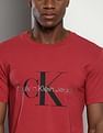 Calvin Klein Monogram Print Cotton Stretch T-Shirt
