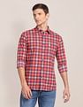 U.S. Polo Assn. Spread Collar Cotton Check Casual Shirt