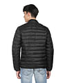 Flying Machine High Neck Solid Quilted Jacket