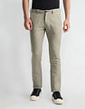 Arrow Sports Cotton Linen Mid Rise Trousers