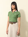 U.S. Polo Assn. Women Regular Fit Solid Polo Shirt