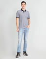 Arrow Sports Patterned Collar Cotton Polo Shirt