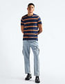 Flying Machine Crew Neck Horizontal Stripe T-Shirt
