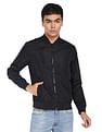 Flying Machine Stand Collar Solid Casual Jacket