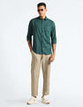 Flying Machine Tencel Hemp Overdyed Shirt