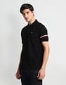 Arrow Sports Striped Tape Solid Polo Shirt