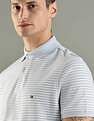 Tommy Hilfiger Striped Regular Fit Cotton Polo T-Shirt