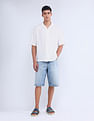 Flying Machine Oversized Twill Solid Shirt