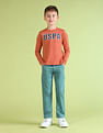 U.S. Polo Assn. Kids Boys Brand Printed Regular Fit T-Shirt