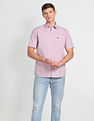 Arrow Sports Horizontal Stripe Slim Fit Shirt