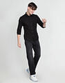 Flying Machine Spread Collar Solid Shirt