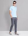 AD by Arvind Floral Print Cotton Polo Shirt